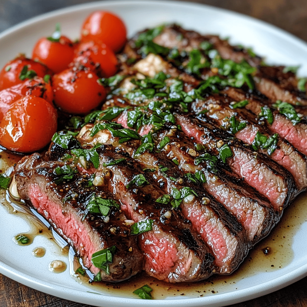 Flank steak, Caprese, grilled steak, balsamic glaze, fresh mozzarella, basil, summer steak