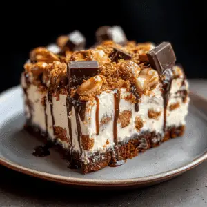 Butterfinger Candy Bar Poke Cake