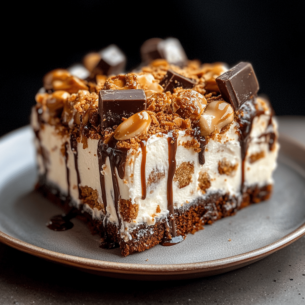Butterfinger Candy Bar Poke Cake