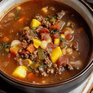 Cowboy Soup with Ground Beef