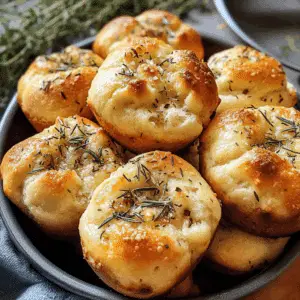 Garlic Rosemary Focaccia Muffins