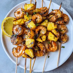 Grilled Shrimp Pineapple Skewers