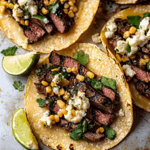 Grilled Steak Tacos with Elote