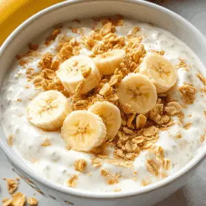 High Protein Banana Pudding Greek Yogurt Bowl