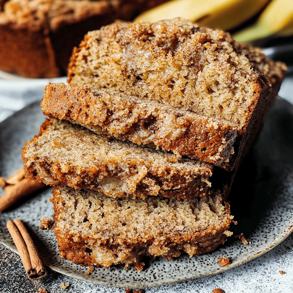 Moist Banana Bread with Cinnamon