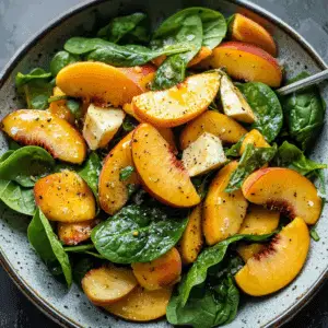 Peach Spinach Salad