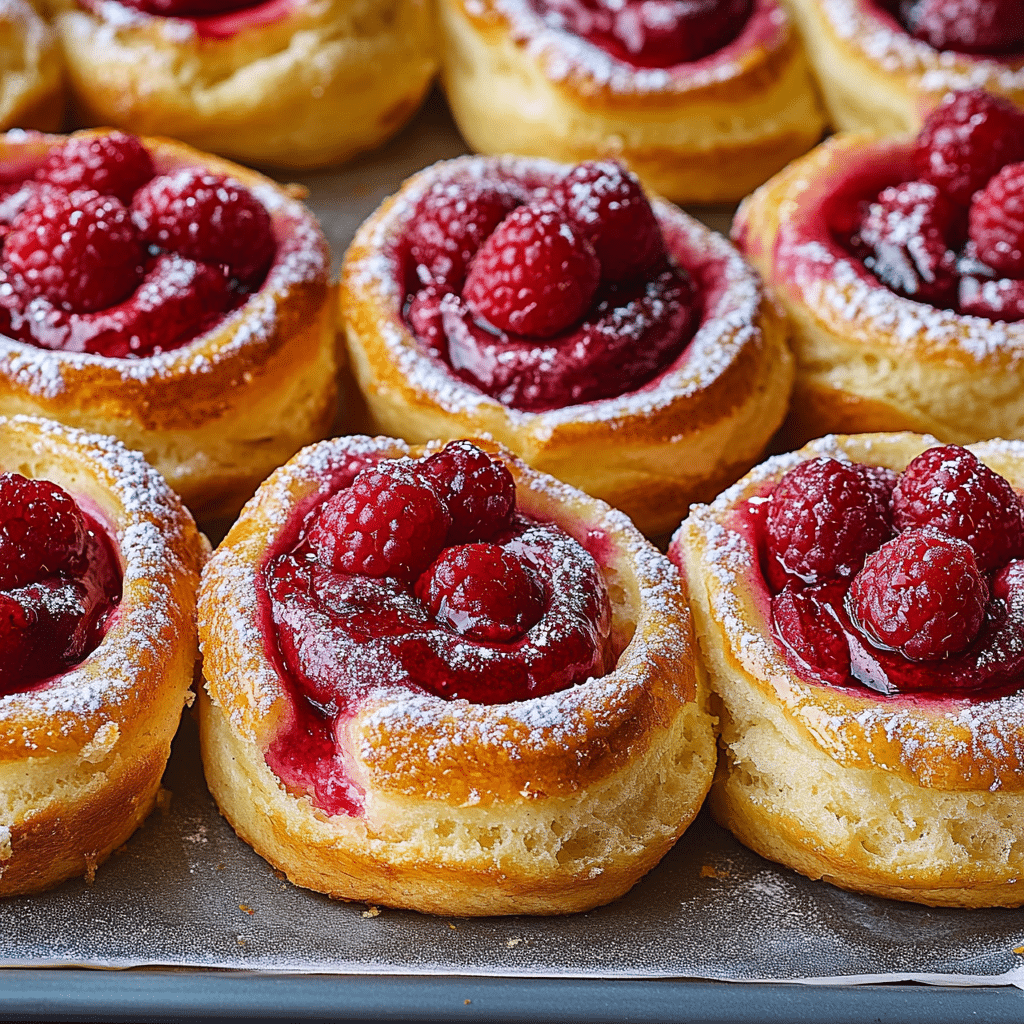Raspberry Custard Buns
