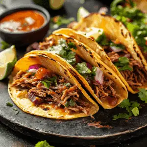 Shredded Beef Tacos with Chipotle Sauce