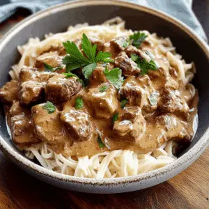 Slow Cooker Beef Stroganoff