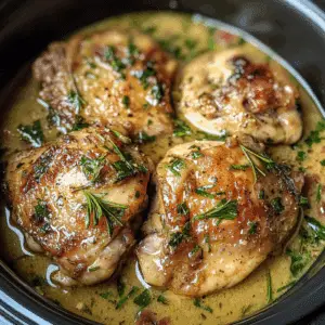Tuscan Slow Cooker Chicken Thighs