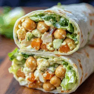 Vegan Chickpea Caesar Wraps