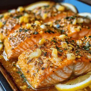 Baked Lemon Garlic Salmon