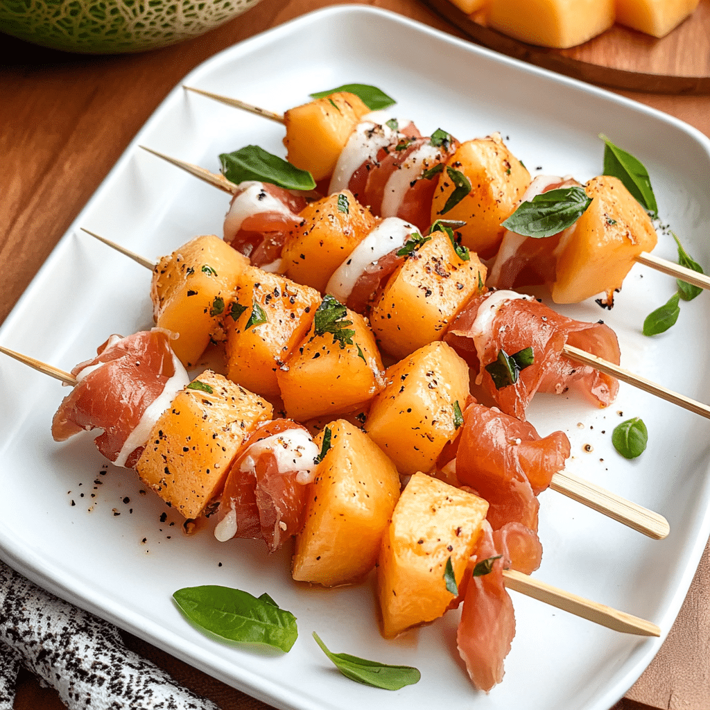 Cantaloupe Prosciutto Skewers