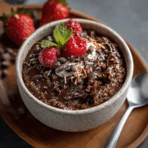 Chocolate Protein Baked Oats
