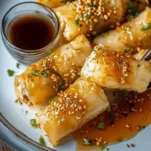Feta Rolls with Spicy Honey