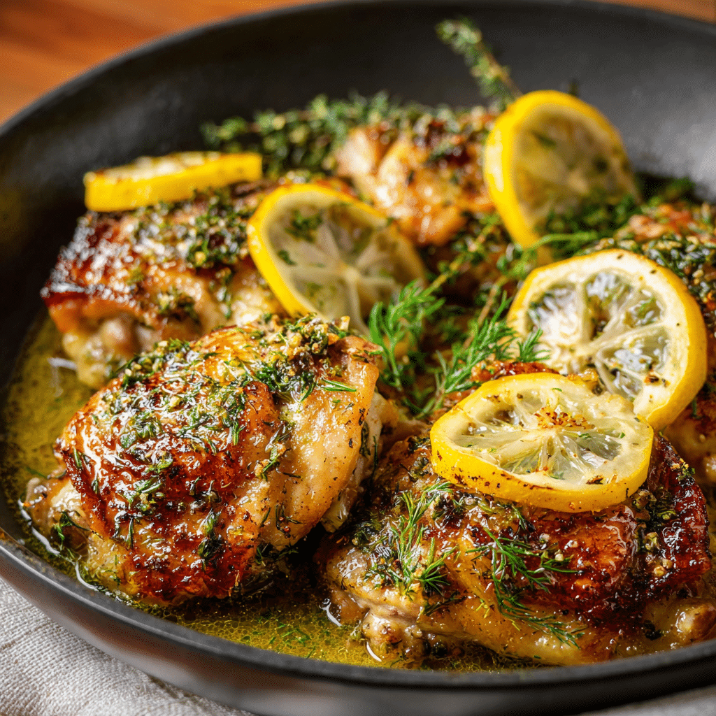 Lemon Dill Chicken Thighs