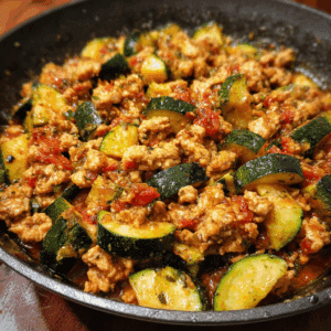 Low Carb Turkey Zucchini Skillet