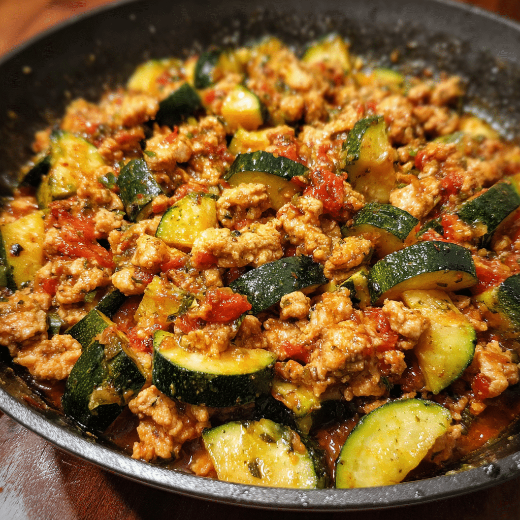 Low Carb Turkey Zucchini Skillet