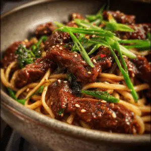 Mongolian Beef Noodles