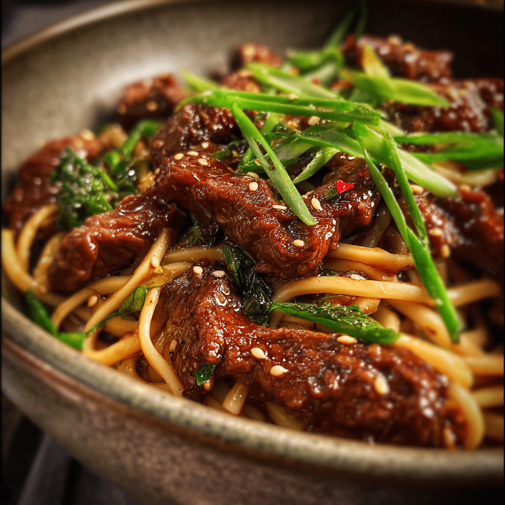 Mongolian Beef Noodles