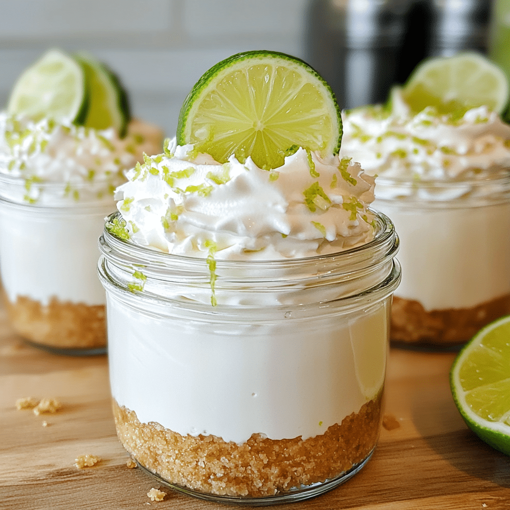 No Bake Key Lime Cheesecake Jars