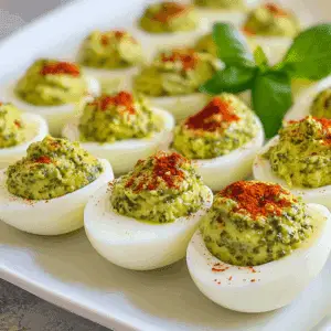 Pesto Deviled Eggs