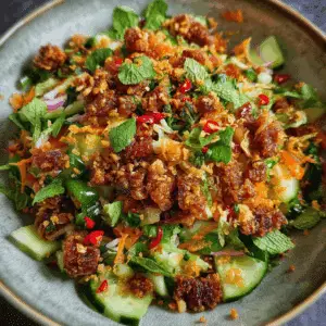 Satay Crispy Rice Salad