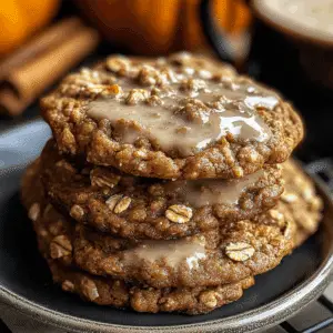 Brown Butter Pumpkin Oatmeal Latte Cookies