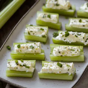 Cream Cheese Stuffed Celery Bites
