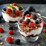 Easy Greek Yogurt Berry Parfaits
