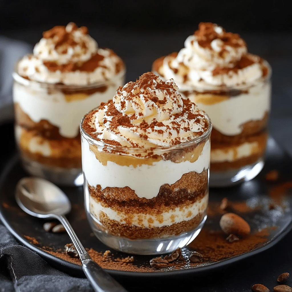 Eggless Tiramisu Trifle Cups