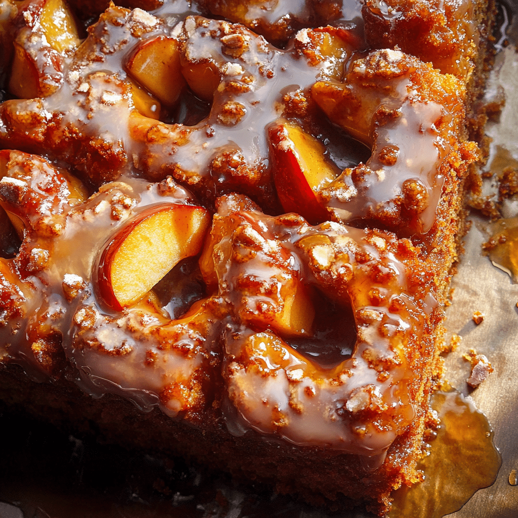 Glazed Honeycrisp Apple Fritter Cake