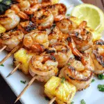 Grilled Shrimp Skewers with Pineapple