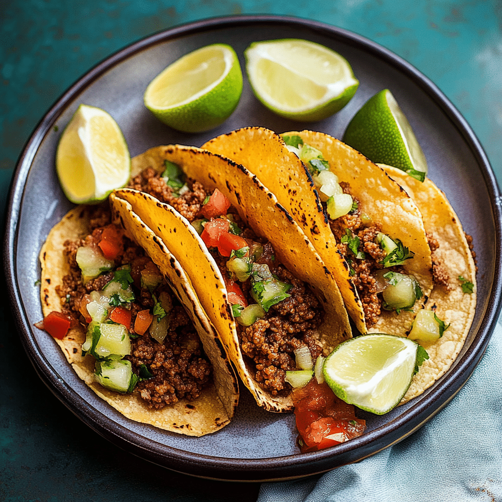 Homemade Crispy Ground Beef Tacos