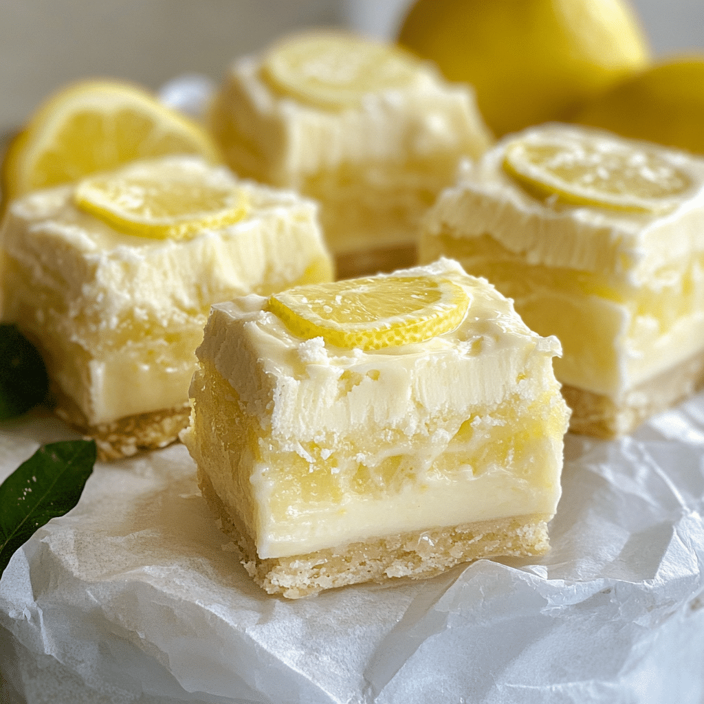 Lemon Ice Cream Bars