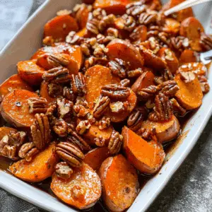 Maple Pecan Roasted Sweet Potatoes