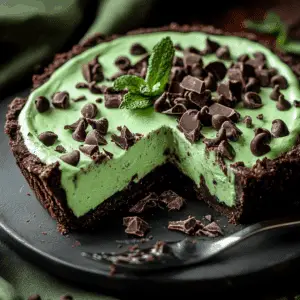 No-Bake Mint Chocolate Pie