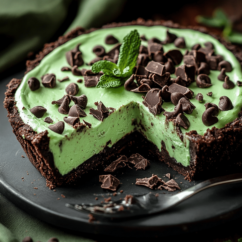 No-Bake Mint Chocolate Pie