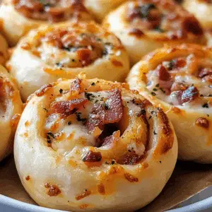 Ooey-Gooey Garlic Butter Bacon Ranch Pizza Rolls