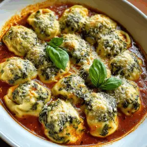 Spinach Ricotta Dumplings in Napoli Sauce