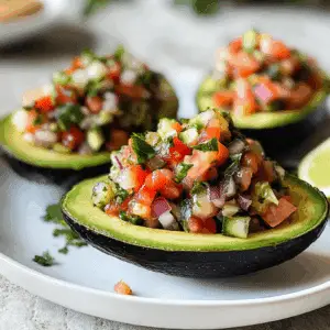 Stuffed Avocados with Pico de Gallo
