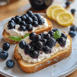 Whipped Ricotta & Blueberry Toast