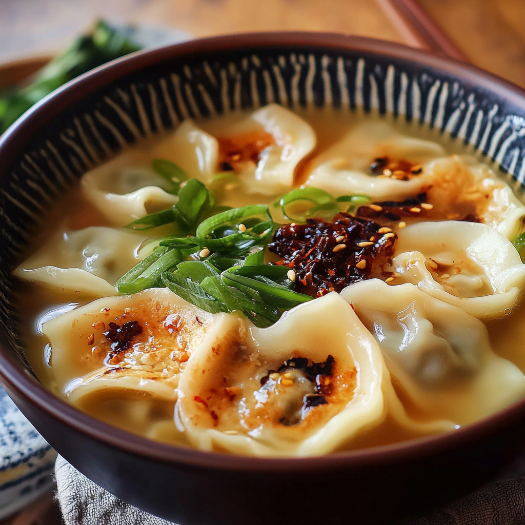 Gyoza Soup (Japanese Dumpling Soup)