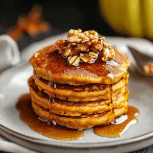 Healthy Pumpkin Oatmeal Pancakes