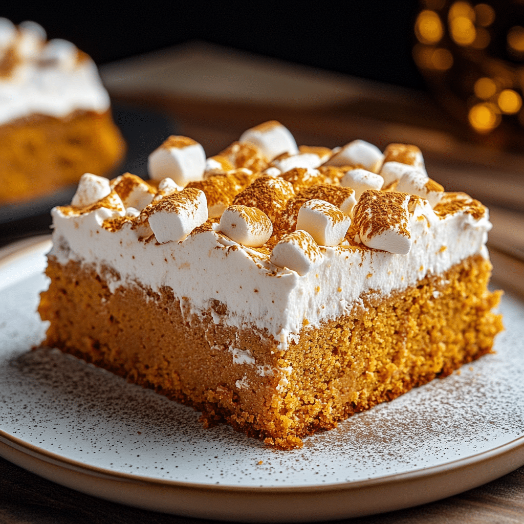 Sweet Potato Sheet Cake with Marshmallow Frosting
