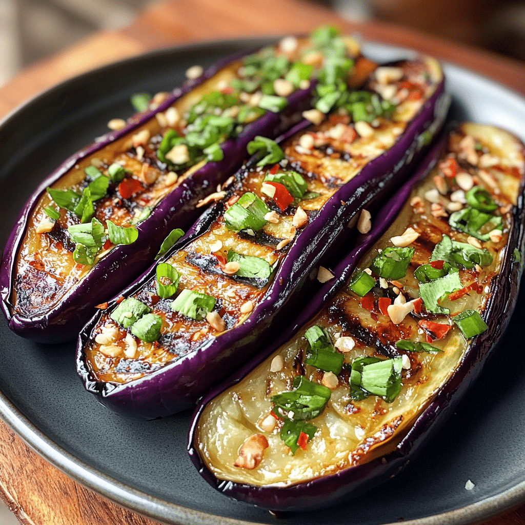 Vietnamese Grilled Eggplant with Scallion Oil