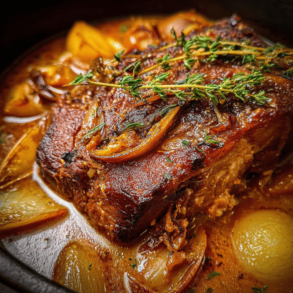 Apple Cider Braised Pork Shoulder