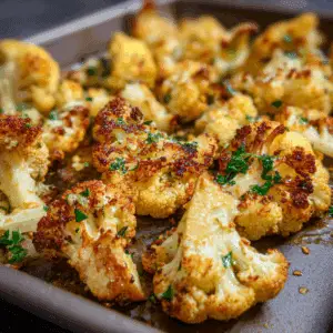 Crispy Roasted Cauliflower with Garlic and Herbs