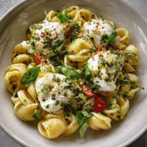 Lemon Burrata Pasta Salad