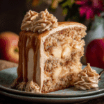 Moist Caramel Apple Cake with Brown Buttercream Frosting